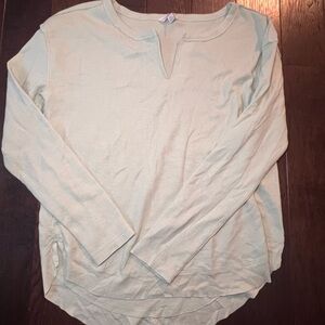 Lucky Brand Women's Light Mint Long Sleeve Top